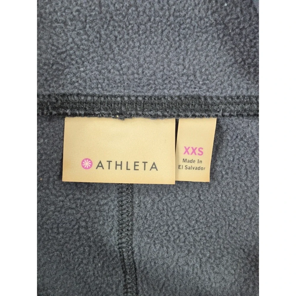 Athleta Fleece Lined Leggings XXS Black Gray Athletic Yoga Running Pants